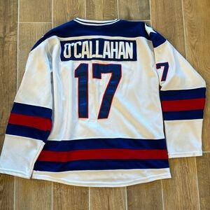 Jack O'Callahan #17 Team USA White Hockey Jersey